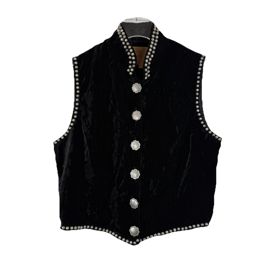 Double D Ranch Velvet Vest with Silver Accents